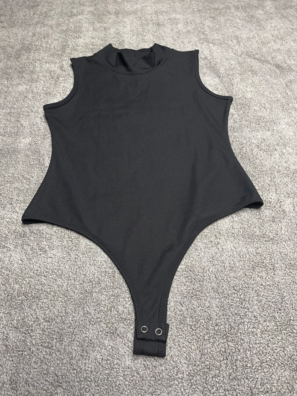BuffBunny Black Sleeveless Turtleneck Bodysuit - Picture 2 of 10